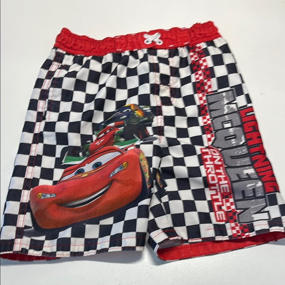 Lightning McQueen Checkered Swim Shorts